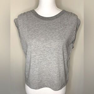 Chaser Cap Sleeve TShirt Heathered Gray Women Size Small